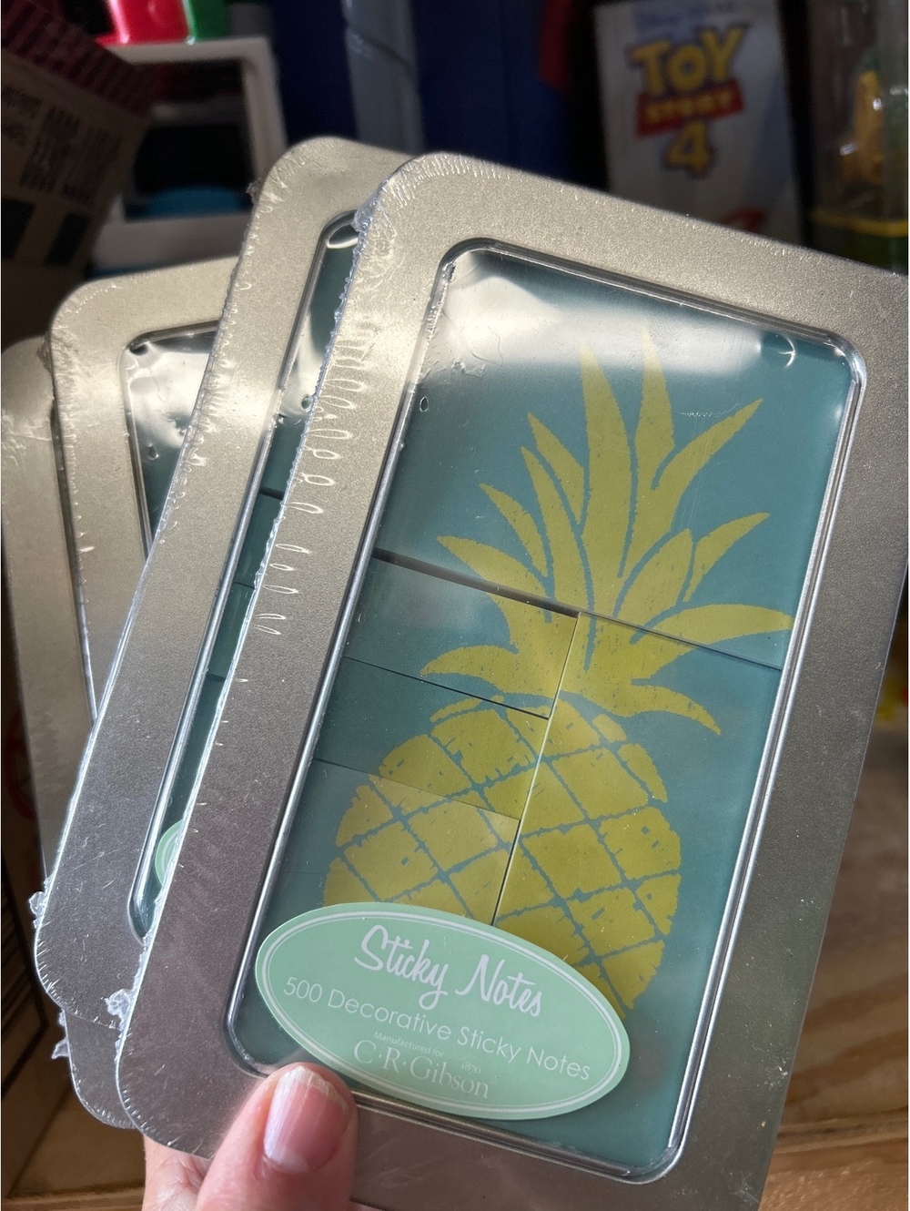 CR Gibson Pineapple Decorative Sticky Notes - Pack of 3